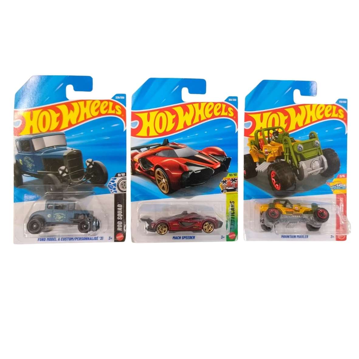 Hot Wheels Ford Model A Custom '31, Mach Speeder And Mountain Hauler