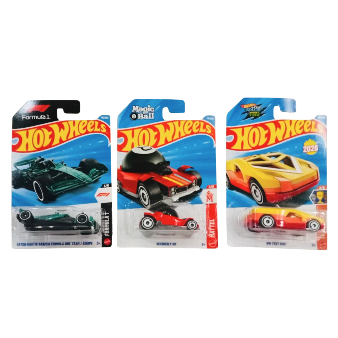 Hot Wheels Aston Martin Aramco Formula One Team, Decidedly Go And HW Test Ride