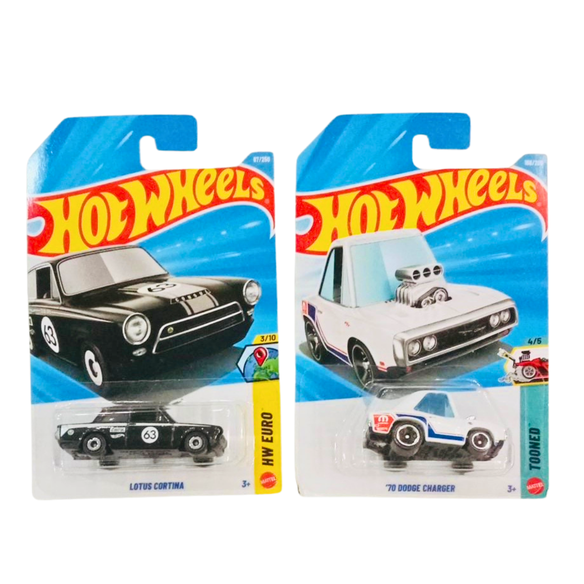 Hot Wheels Lotus Cortina And '70 Dodge Charger