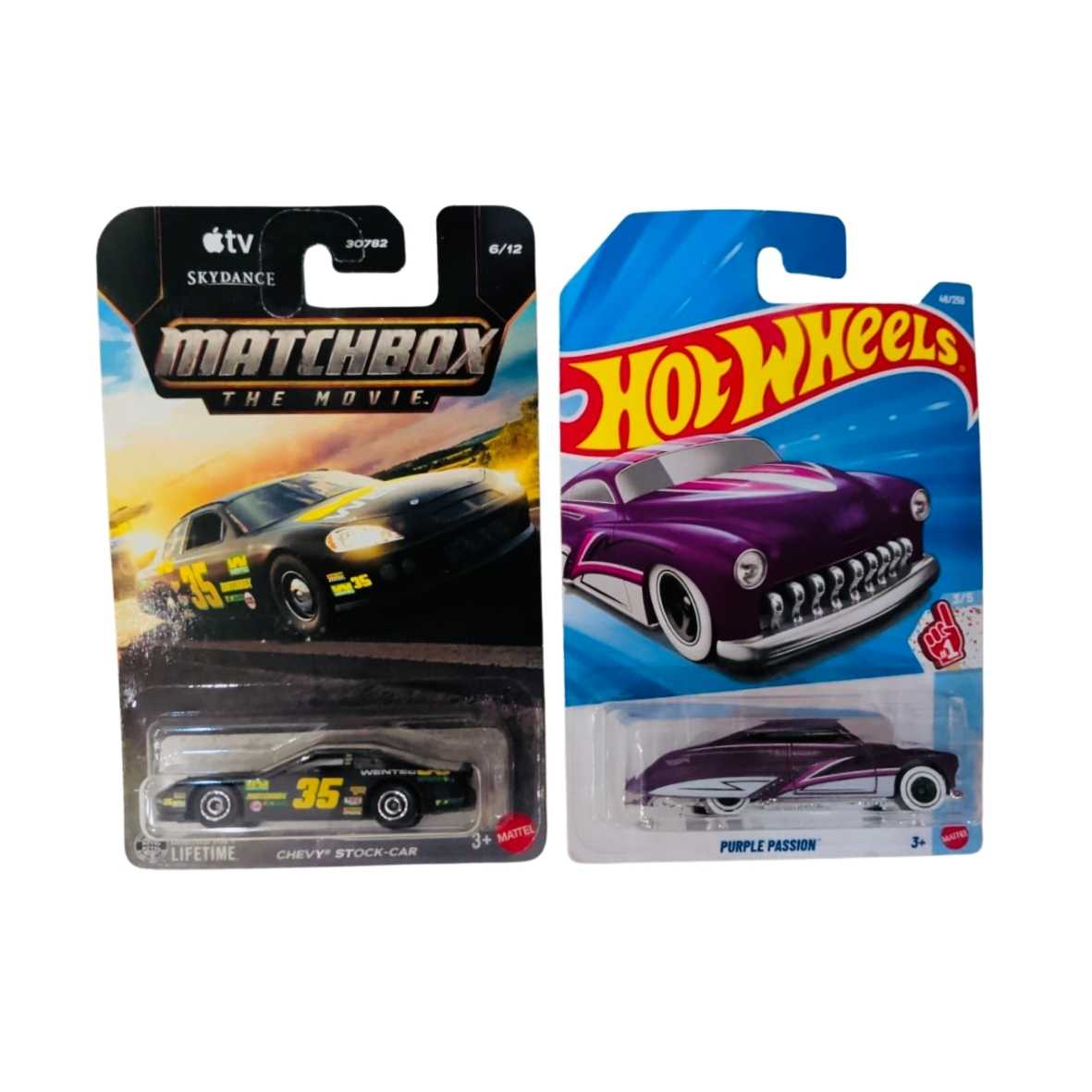 Matchbox The Movie Chevy Stock Car And Hot Wheels Purple Passion