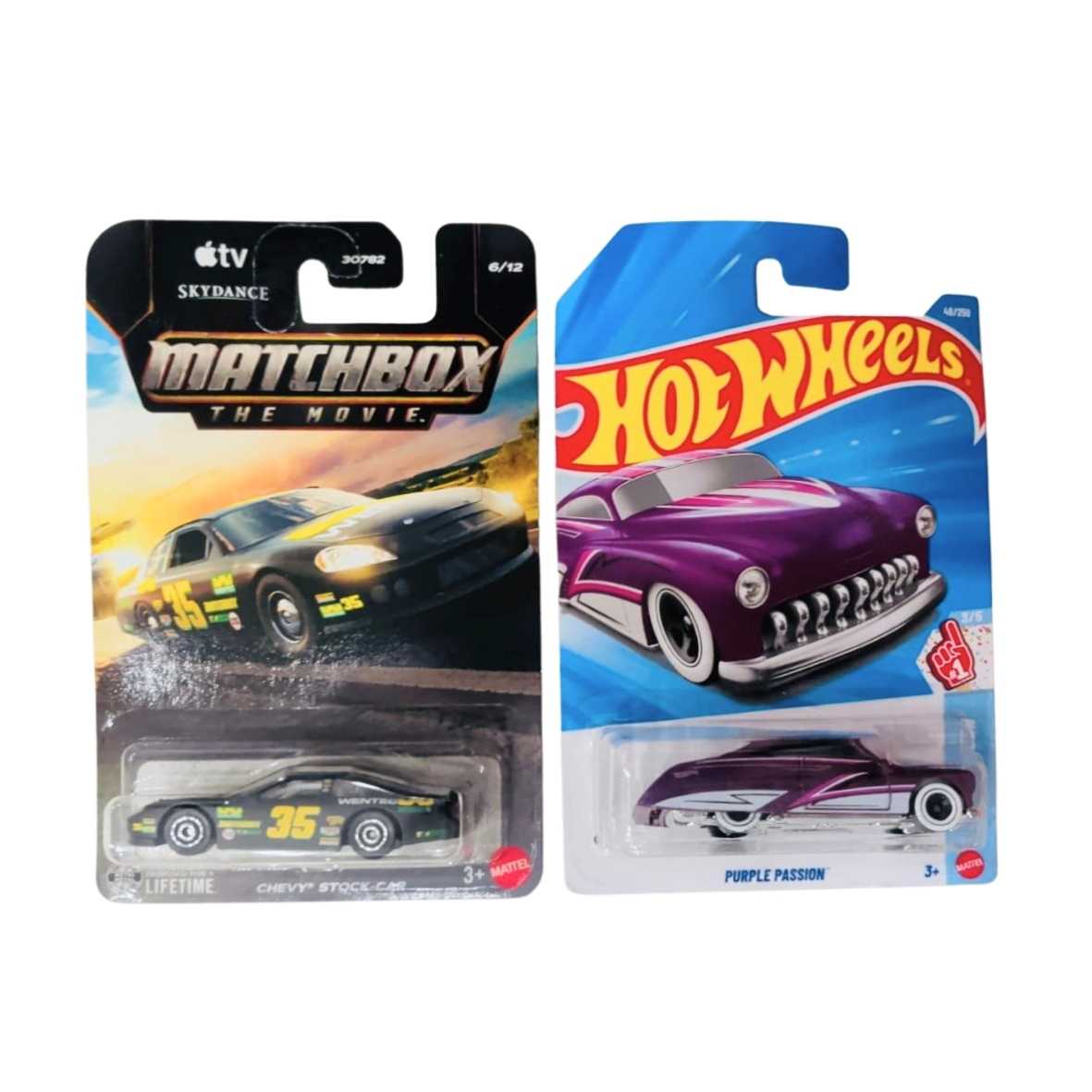 Matchbox The Movie Chevy Stock Car And Hot Wheels Purple Passion