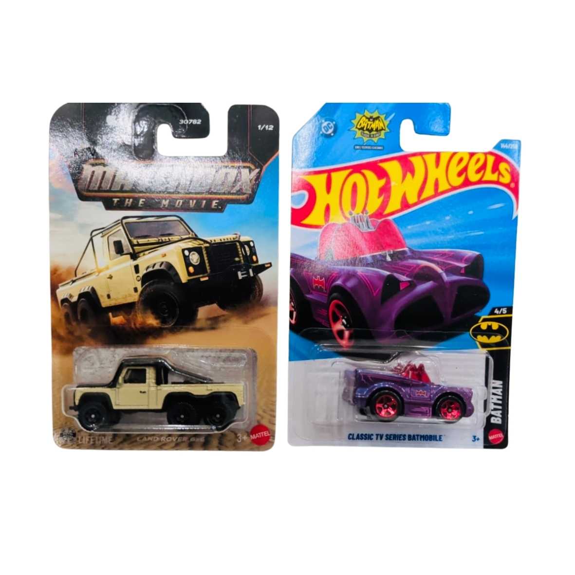 Matchbox The Movie Land Rover 6x6 And Hot Wheels Classic TV Series Batmobile