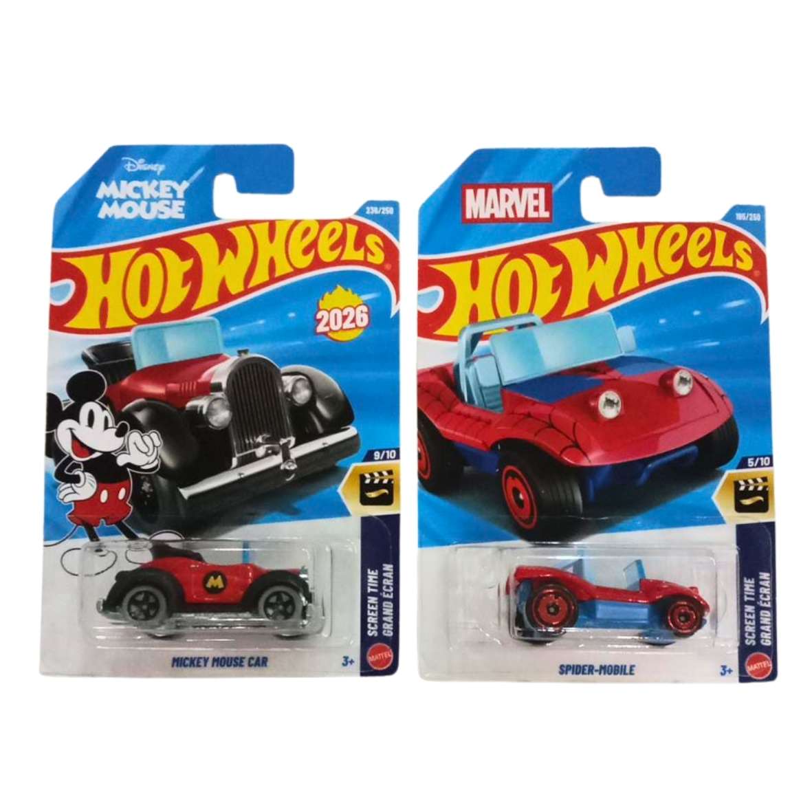 Hot Wheels Mickey Mouse Car And Spider-Mobile