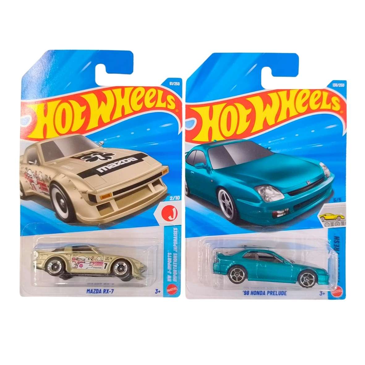 Hot Wheels Mazda RX-7 And '98 Honda Prelude