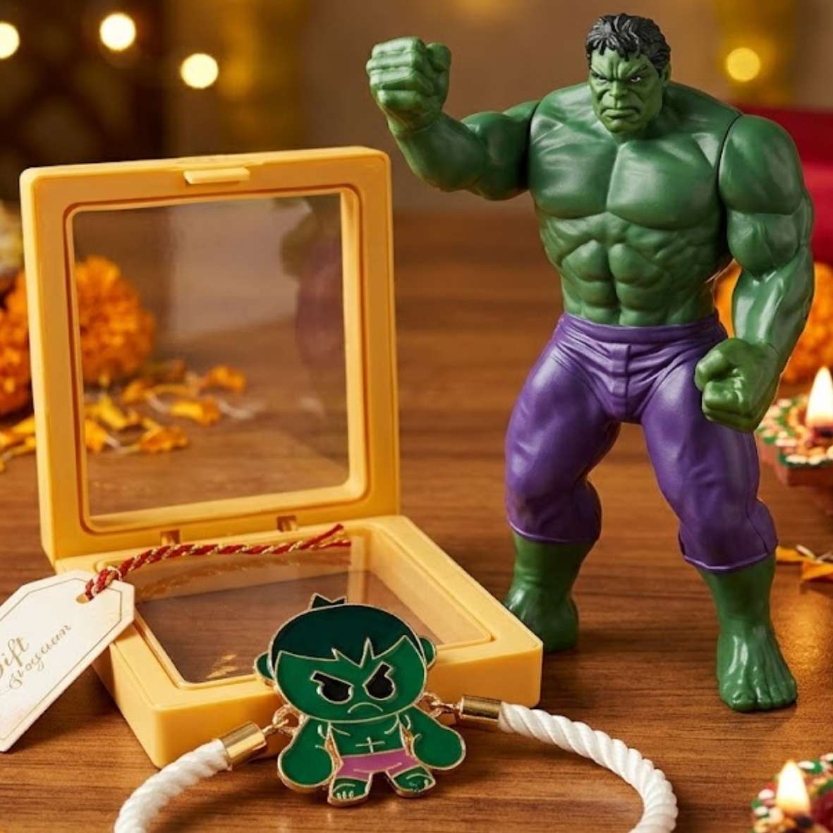 Hasbro Hulk 9.5-Inch Action Figure With Rakhi Hamper