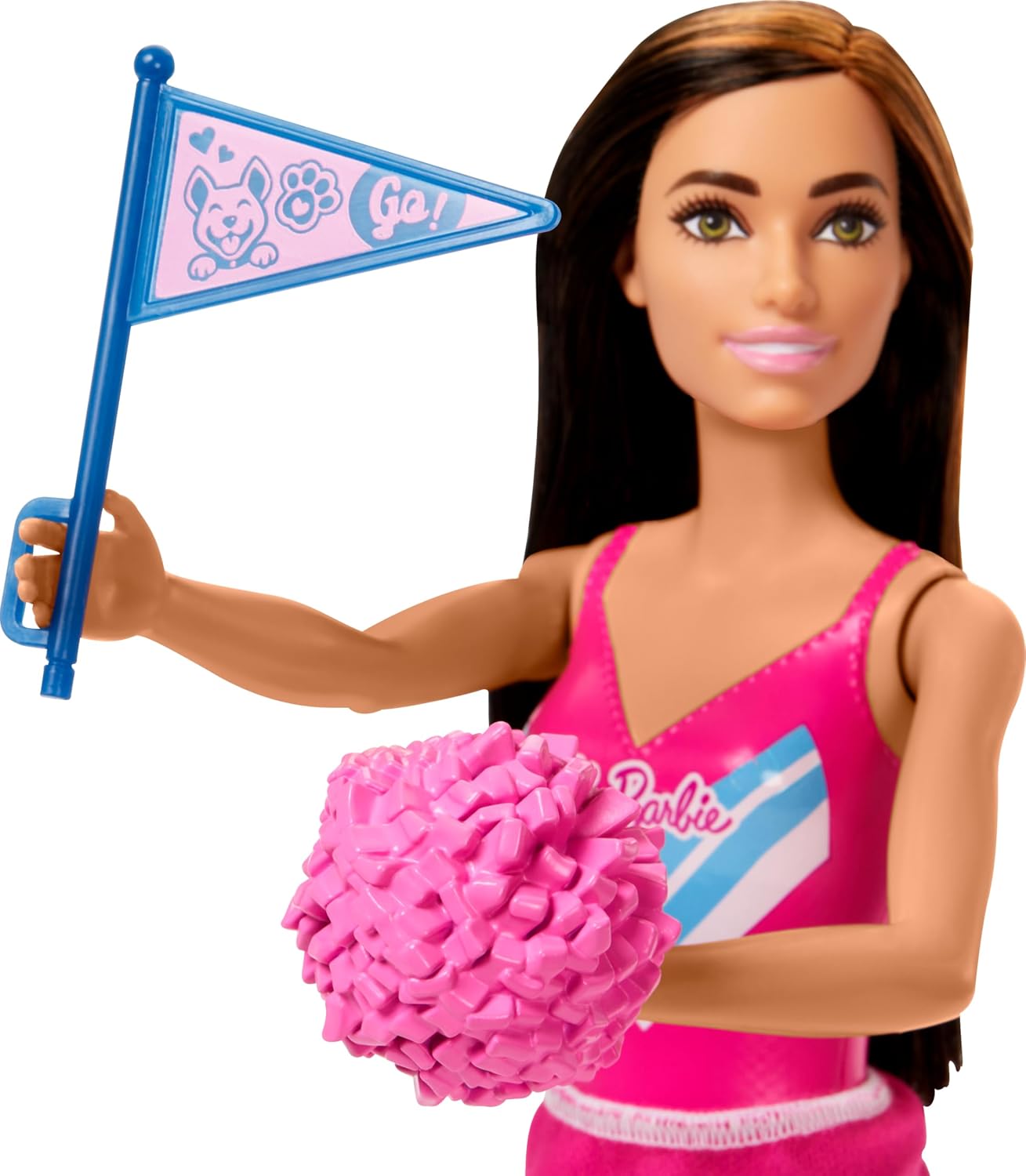 Barbie Cheerleader Fashion Doll Cheerleader Uniform Pompom Flag