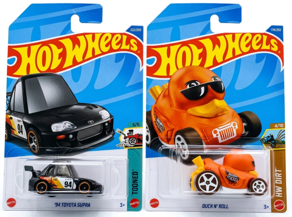 Hot Wheels 94 Toyota Supra and Duck N Roll