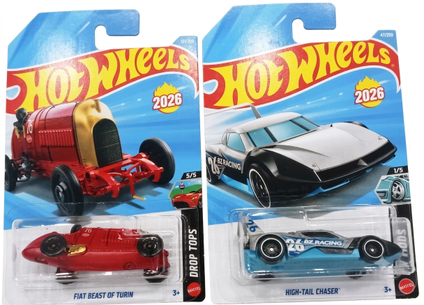 Hot Wheels Fiat Beast of Turin and High-Tail Chaser