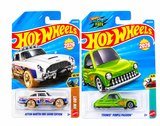 Hot Wheels Aston Martin DB5 Safari Edition and Tooned Purple Passion