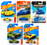 Hot Wheels Dino 206 GT, Matchbox Cadillac CT5-V, MBX Rescue Helicopter, Ridge Crest and Time Shifter