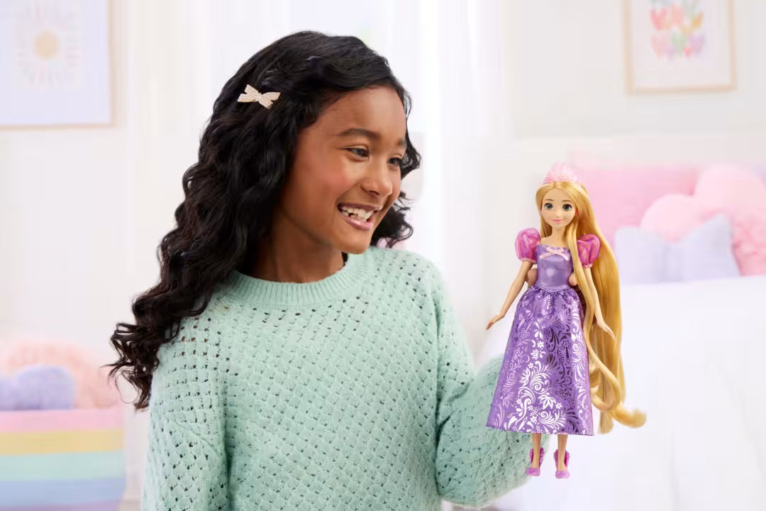 Disney Princess Enchanted Stories Rapunzel Fashion Doll With Sparkling Dress & Accessories, Posable