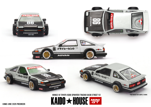 Mini GT Kaido House 218 Toyota AE86 Sprinter Trueno Kaido Street V2