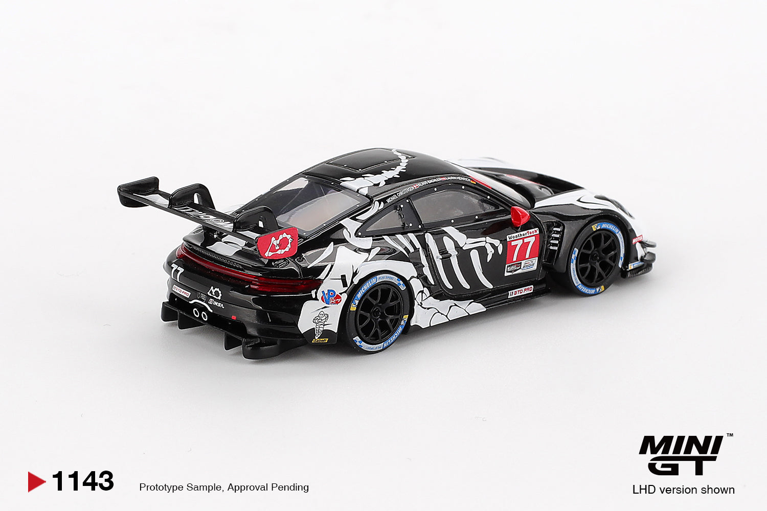 Mini GT 1143 Porsche 911 GT3 R #77 AO Racing 2025 IMSA Petit Le Mans