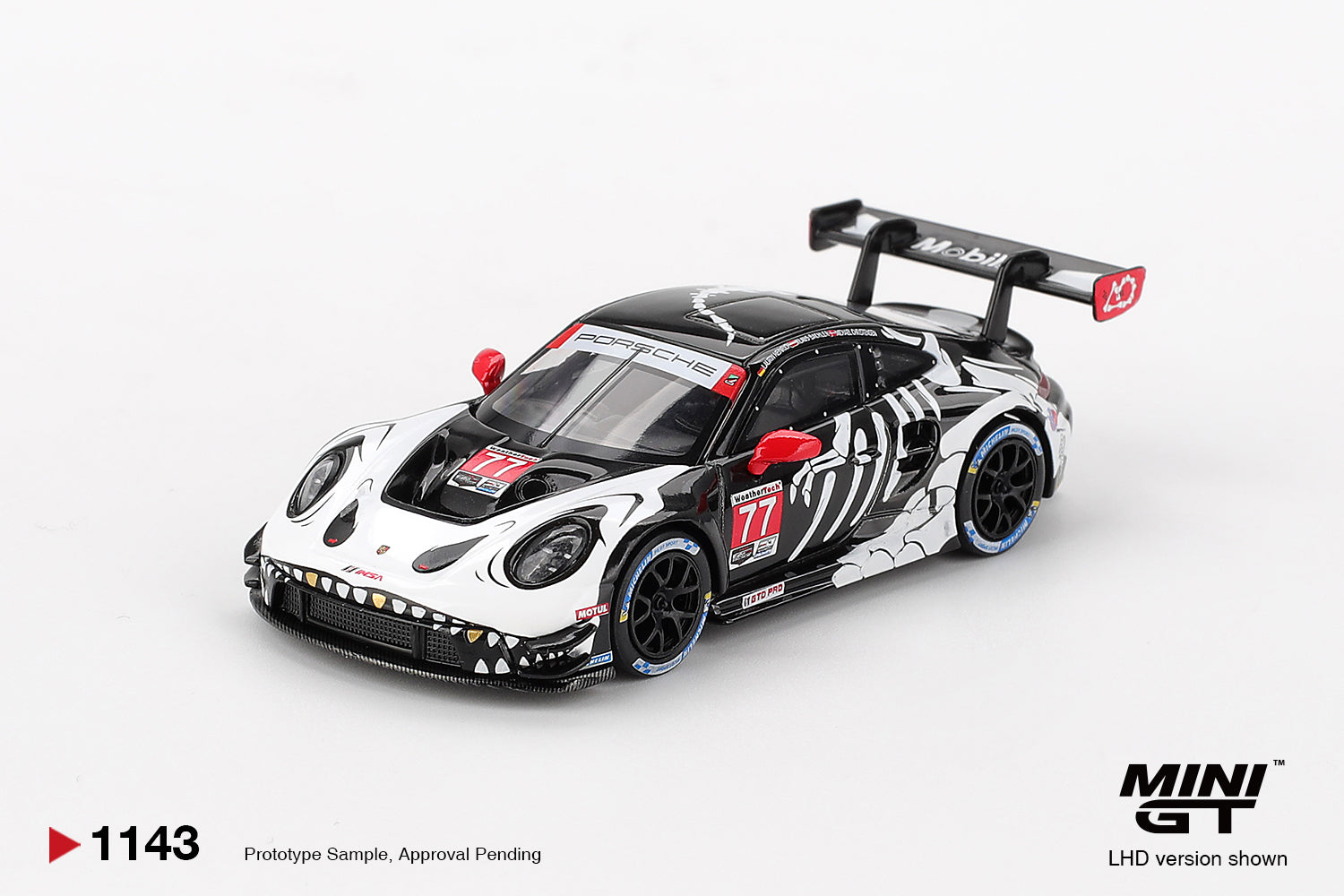 Mini GT 1143 Porsche 911 GT3 R #77 AO Racing 2025 IMSA Petit Le Mans