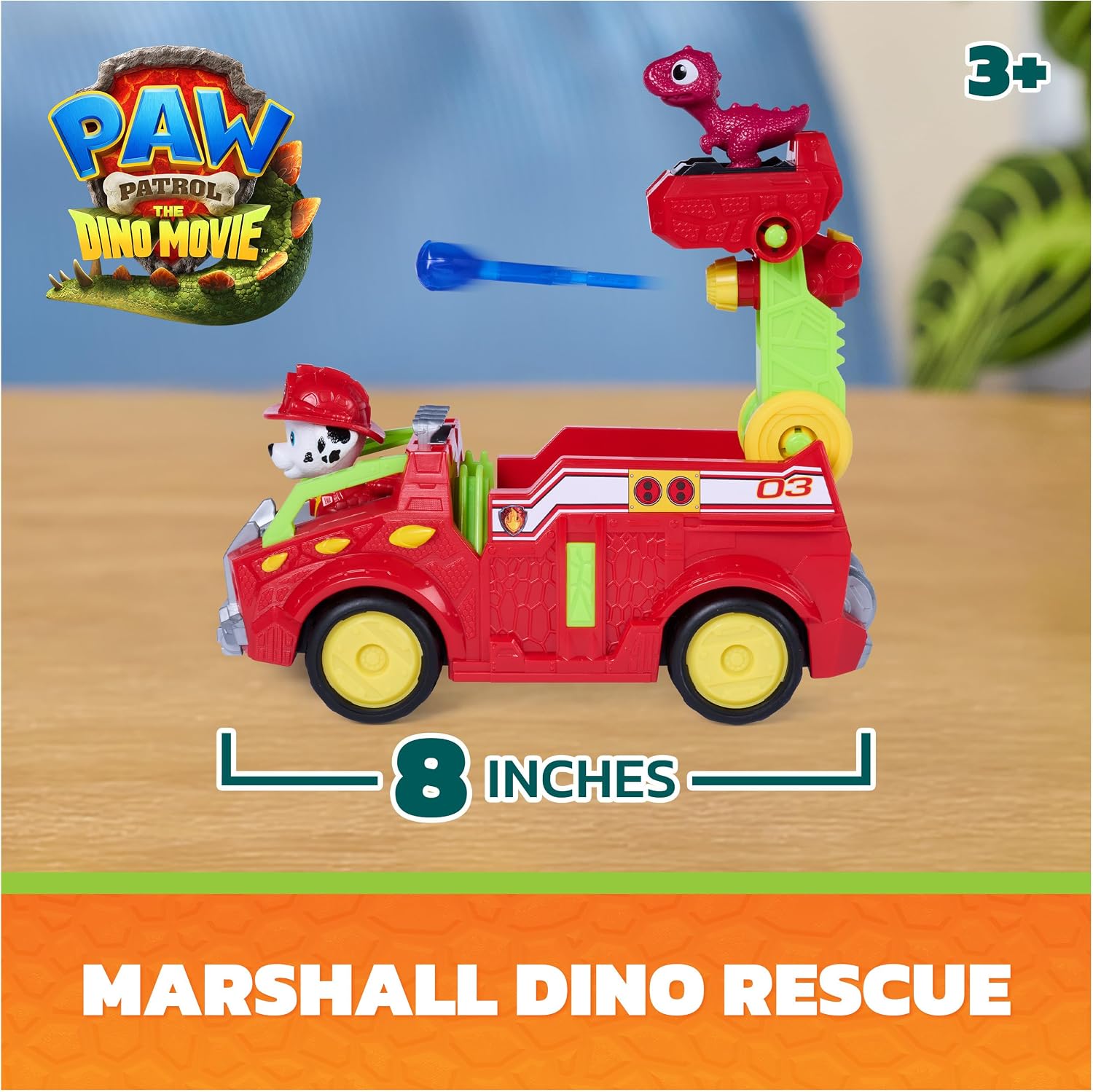 Paw Patrol The Dino Movie Marshall Dino Rescue Firetruck