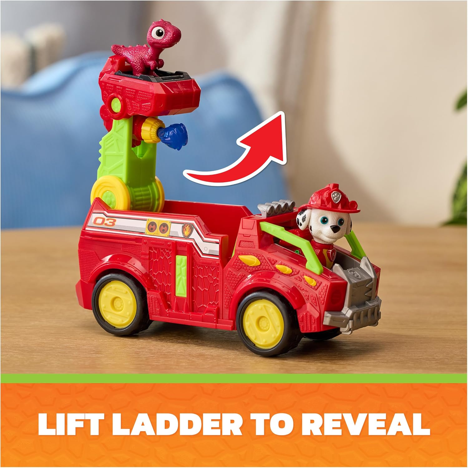 Paw Patrol The Dino Movie Marshall Dino Rescue Firetruck
