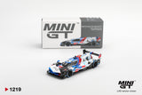 Mini GT 1219 BMW M Hybrid V8 Hypercar #15 BMW M TEAM WRT 2024 Le Mans 24 Hrs