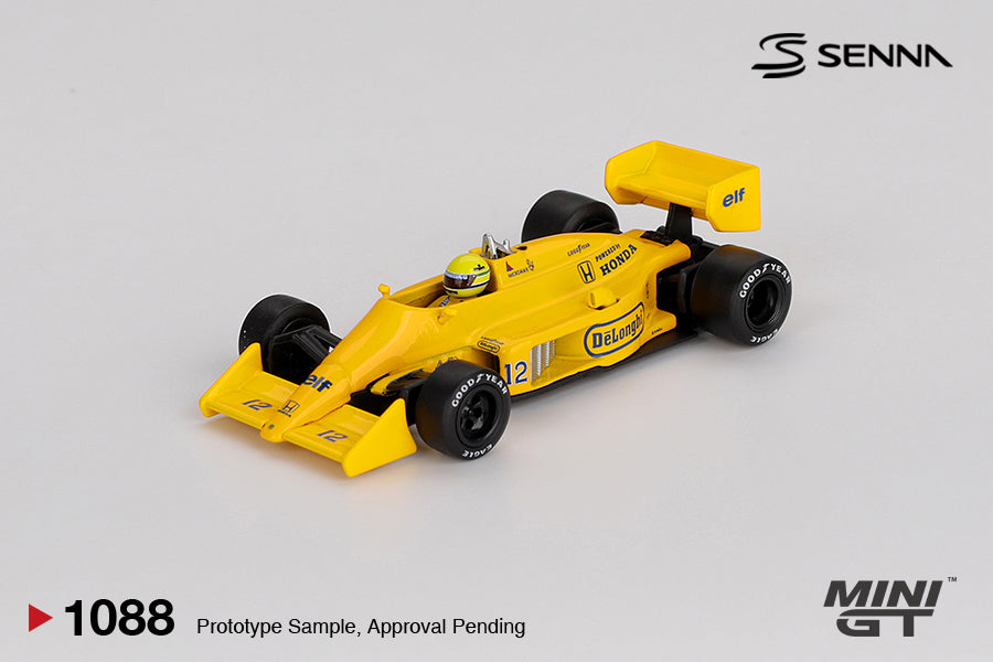 Mini GT 1088 Lotus 99T #12 Ayrton Senna 1987 Monaco Grand Prix Winner
