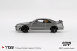 Mini GT 1128 NISSAN Skyline GT-R Dark Metal Gray (NISMO BCNR33 CRS Version)