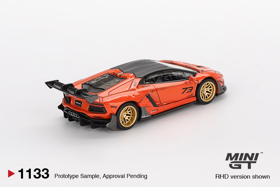 Mini GT 1133 LB★WORKS Lamborghini Aventador Limited Edition Orange MDX 2025