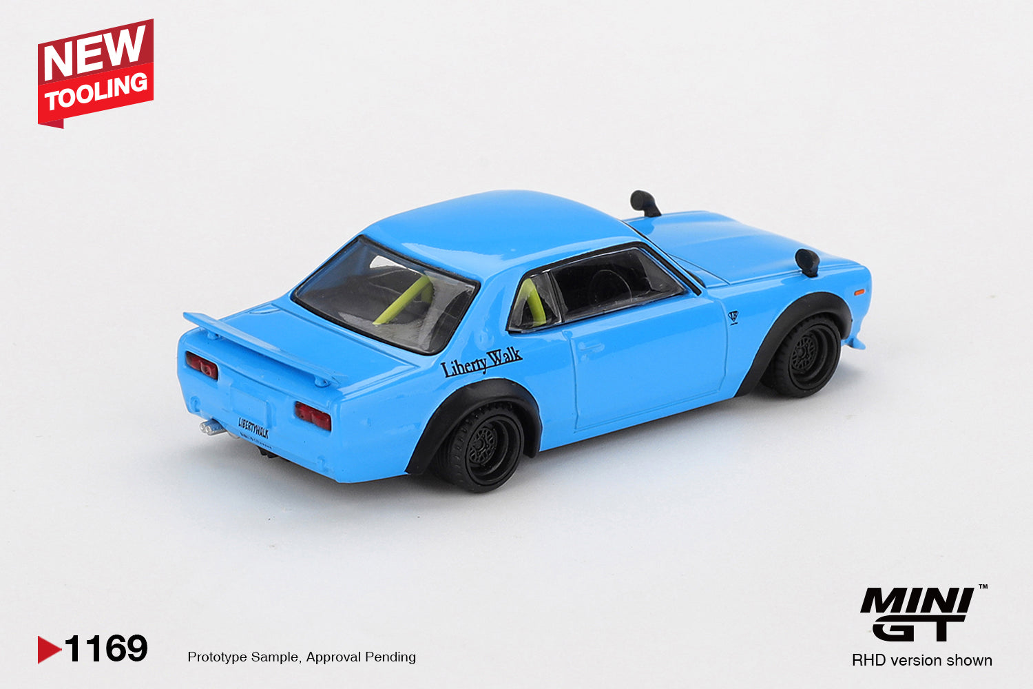 Mini GT 1169 Nissan LB★Works HAKOSUKA Baby Blue