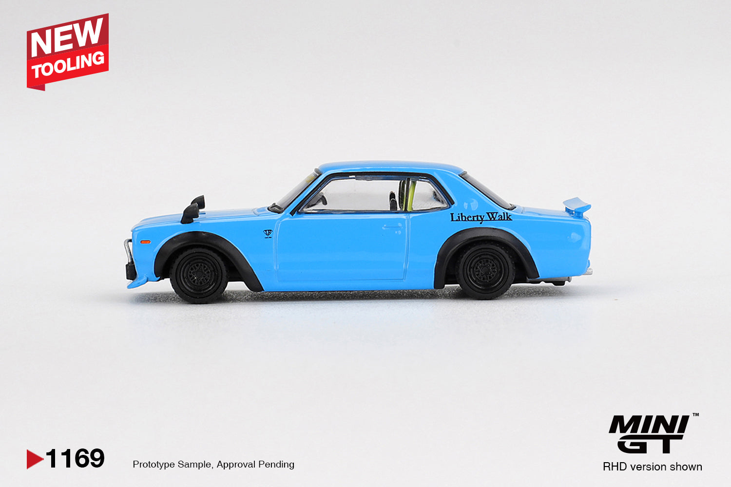 Mini GT 1169 Nissan LB★Works HAKOSUKA Baby Blue