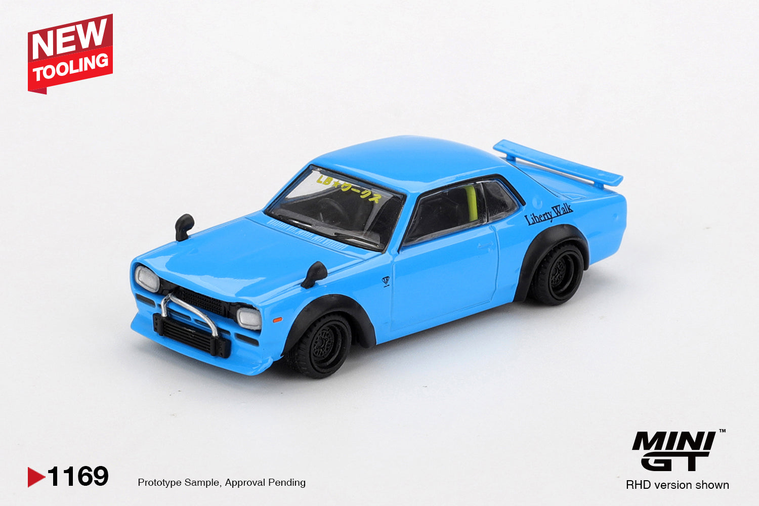 Mini GT 1169 Nissan LB★Works HAKOSUKA Baby Blue
