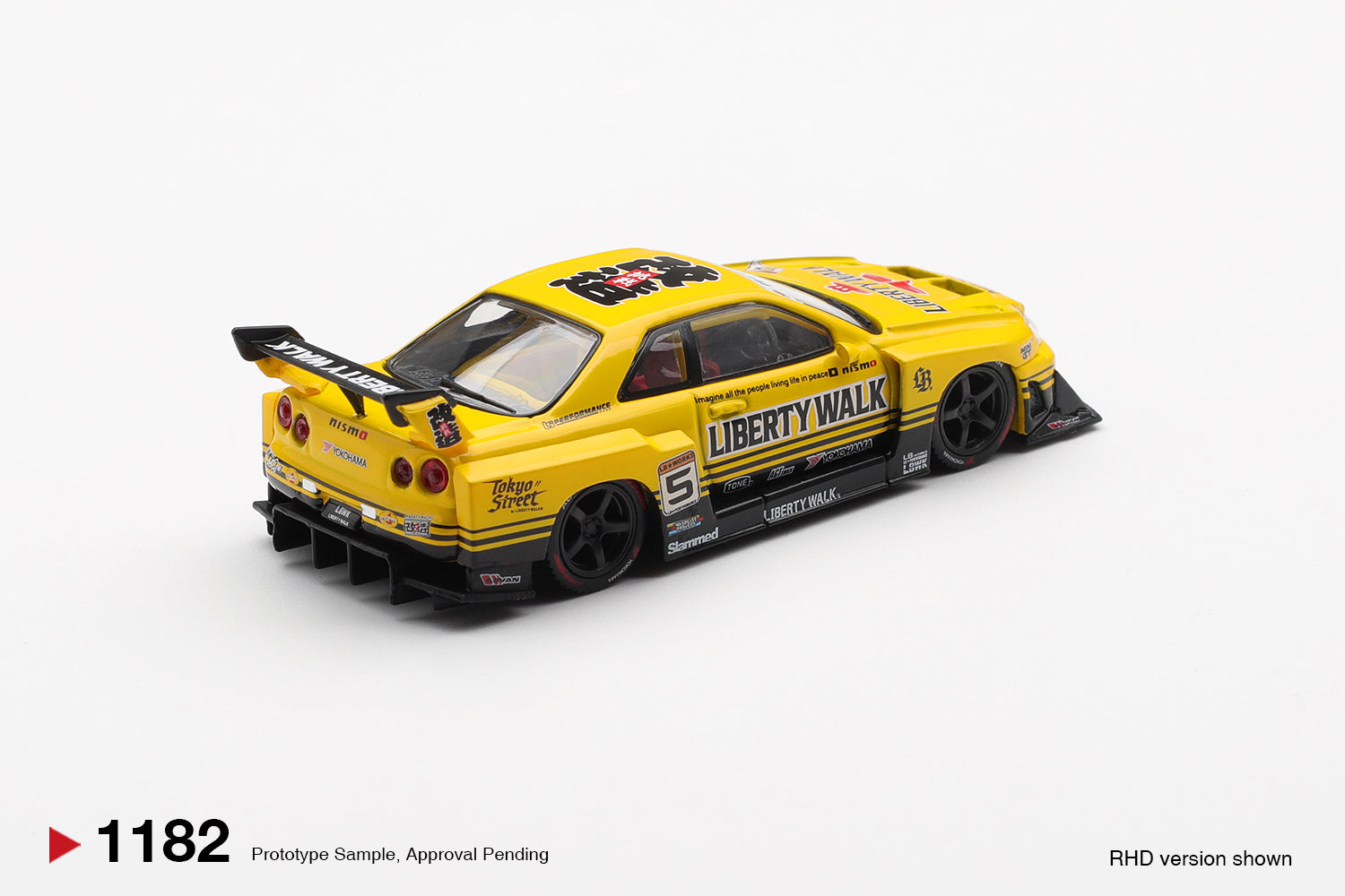 Mini GT 1182 Nissan LB-ER34 Super Silhouette SKYLINE Sport Yellow