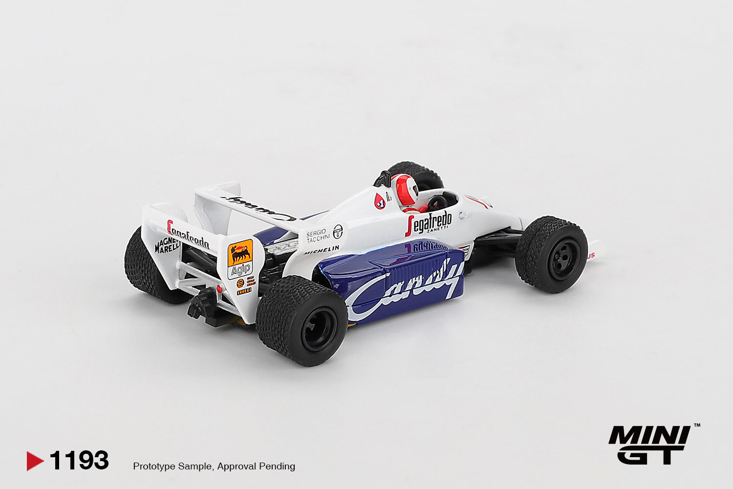 Mini GT 1193 Toleman TG184 #20 Johnny Cecotto 1984 Monaco Grand Prix