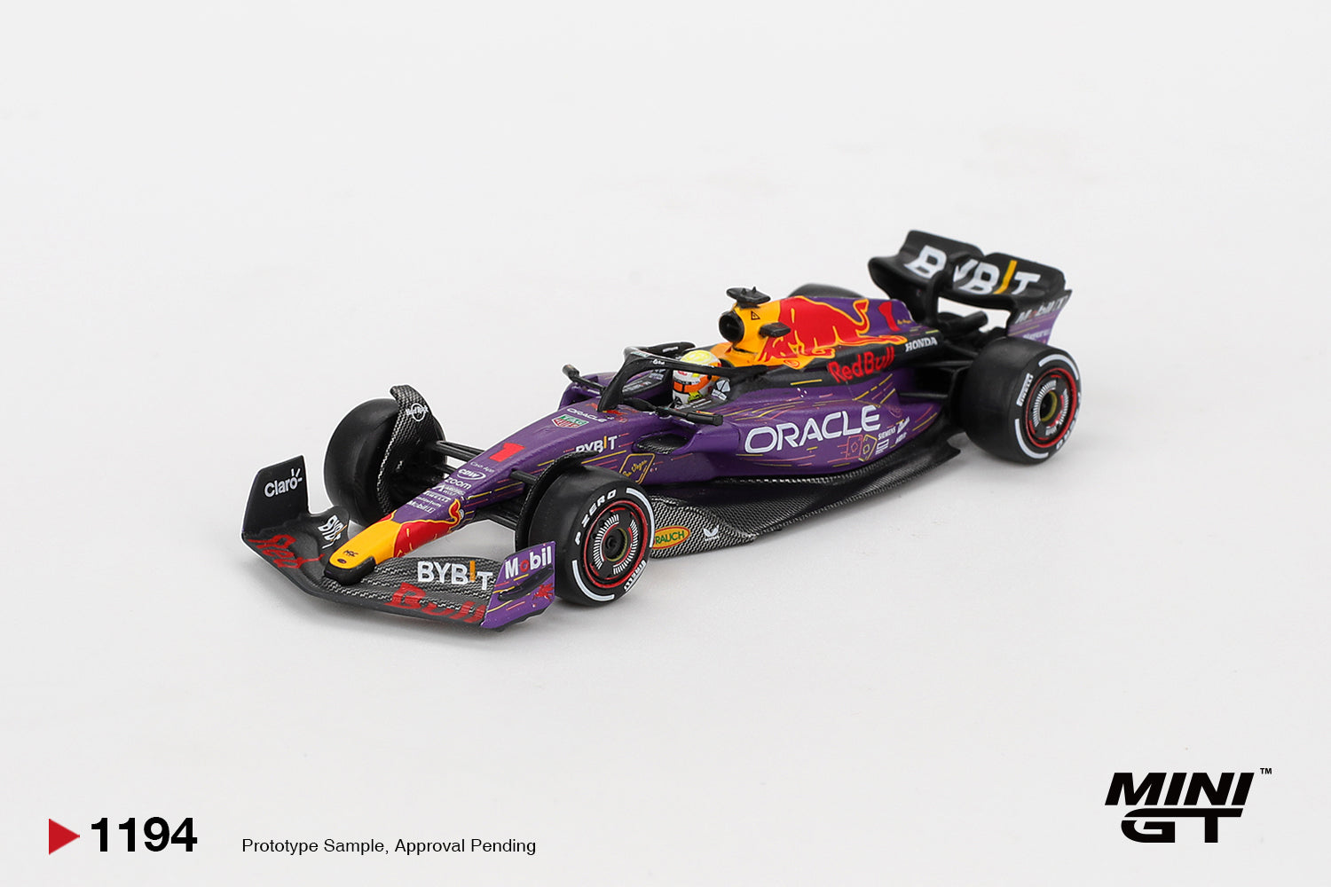 Mini GT 1194 Oracle Red Bull Racing RB19 #1 Max Verstappen 2023 F1 2023 Las Vegas GP Winner