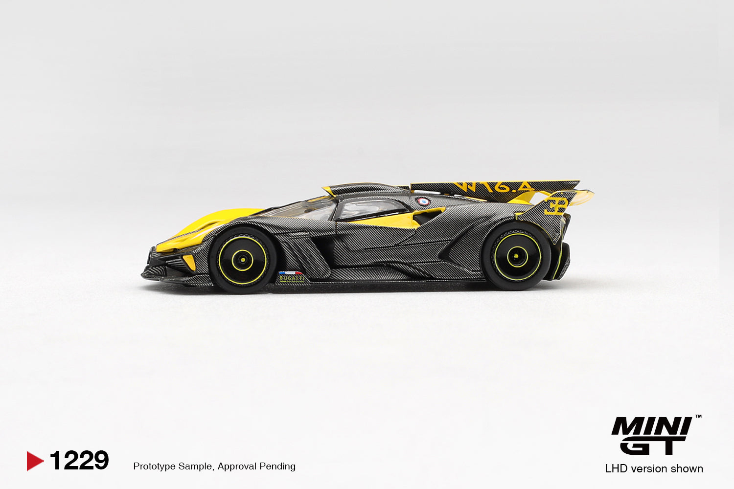 Mini GT 1229 Bugatti Bolide Yellow