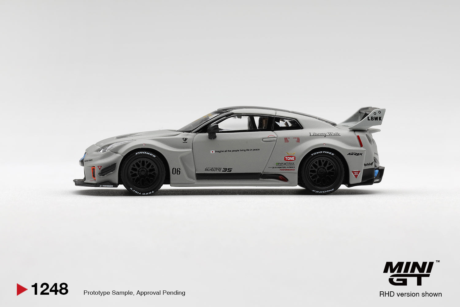 Mini GT 1248 NISSAN LB-Silhouette WORKS GT 35GT-RR Ver.1 Matt Grey