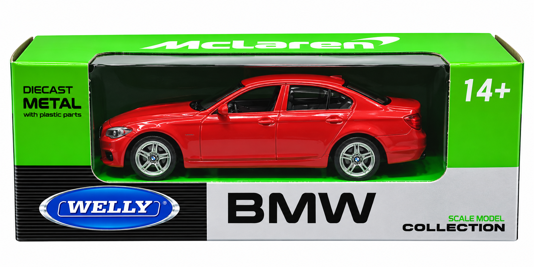 Welly 1:64 BMW 330i diecast model car in Red - Toy Marche