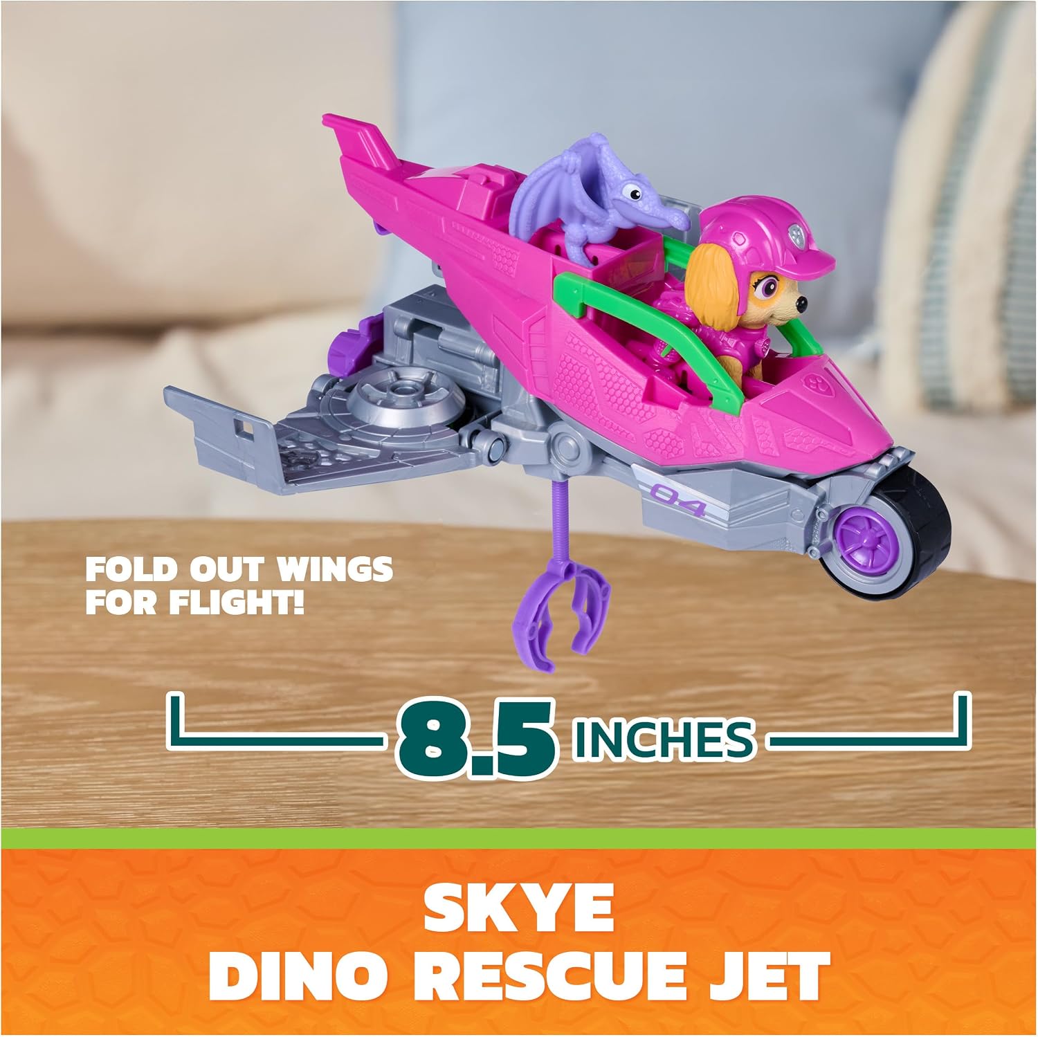 Paw Patrol The Dino Movie Skye Dino Rescue Jet & Action Figure Set