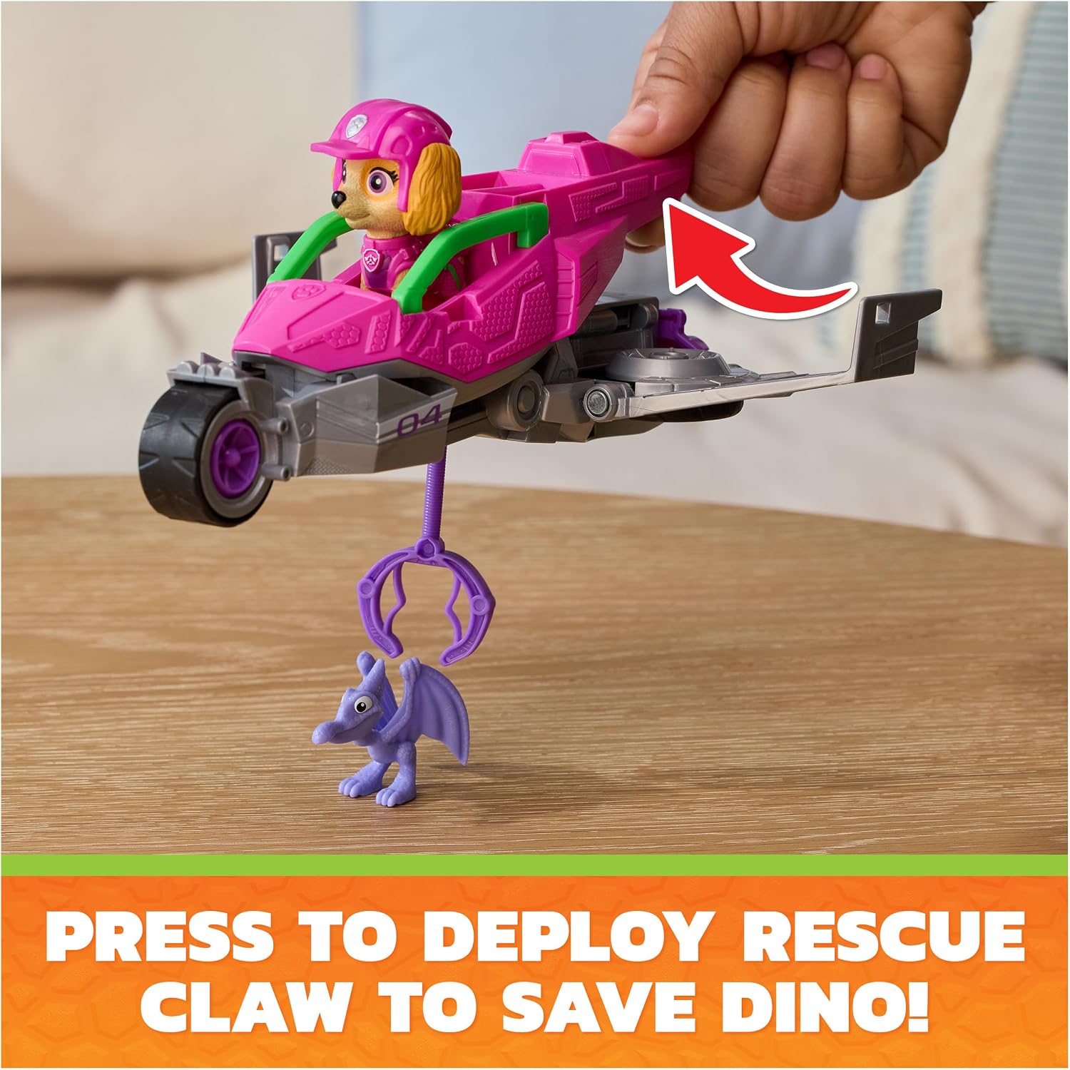 Paw Patrol The Dino Movie Skye Dino Rescue Jet & Action Figure Set