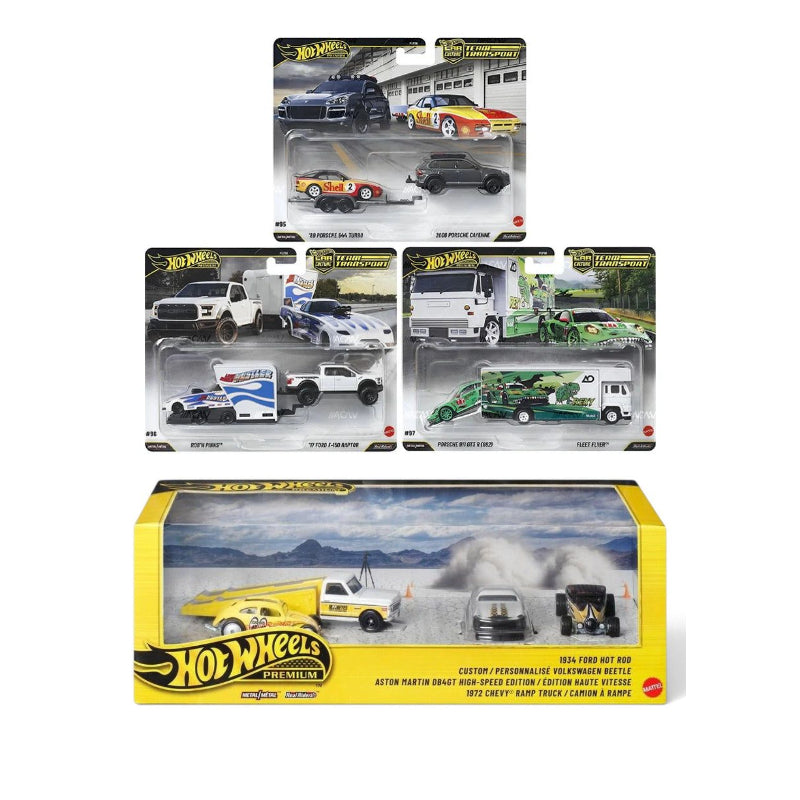Hot Wheels Team Transport Set of 3 And 2026 Speed Machines Diorama