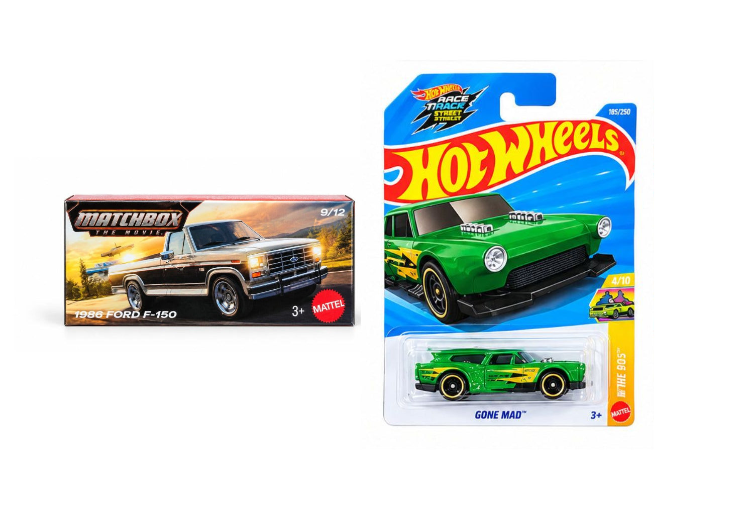 Matchbox 1986 Ford F-150 and Hot Wheels Gone Mad