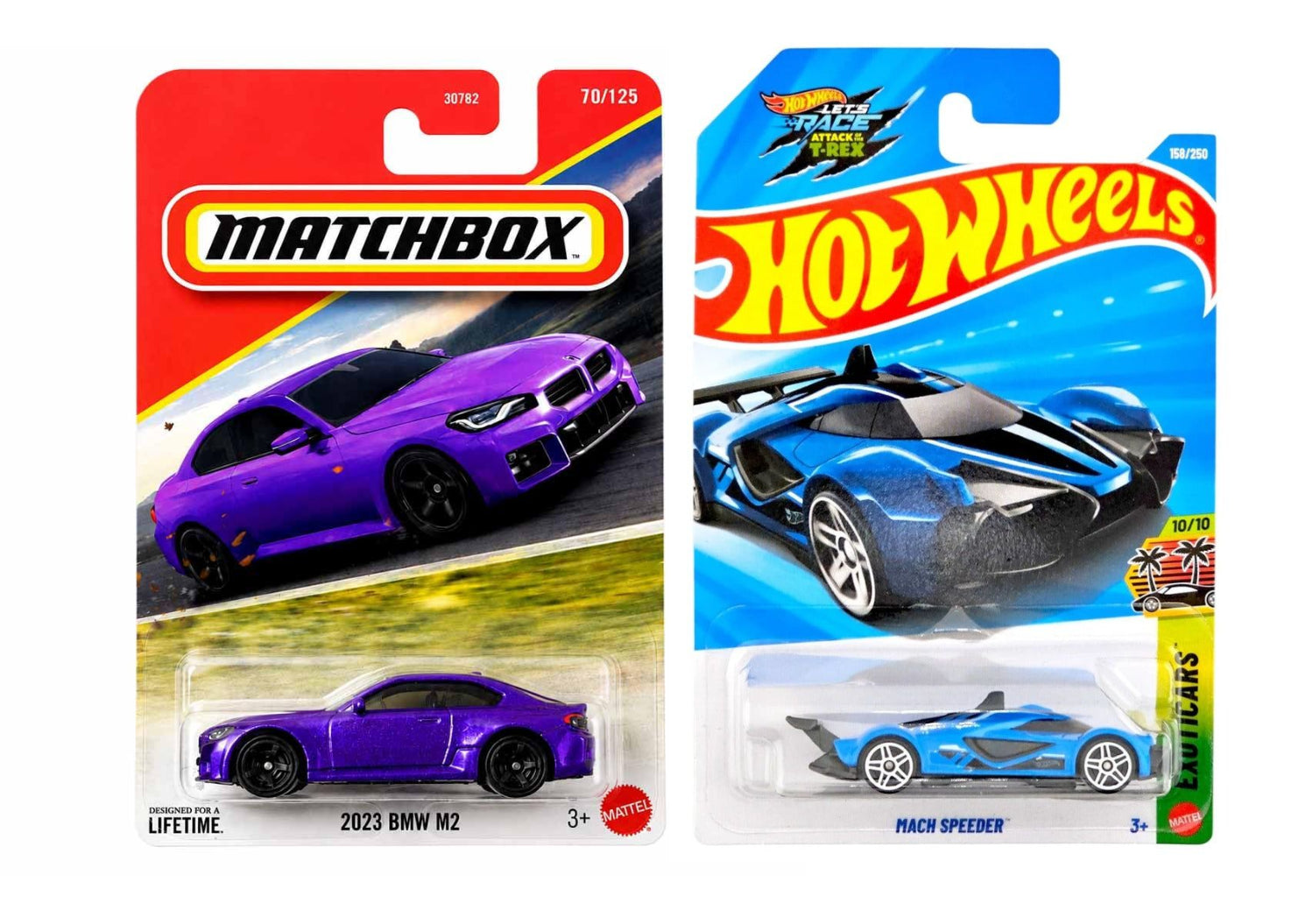 Matchbox 2023 BMW M2 and Hot Wheels Mach Speeder