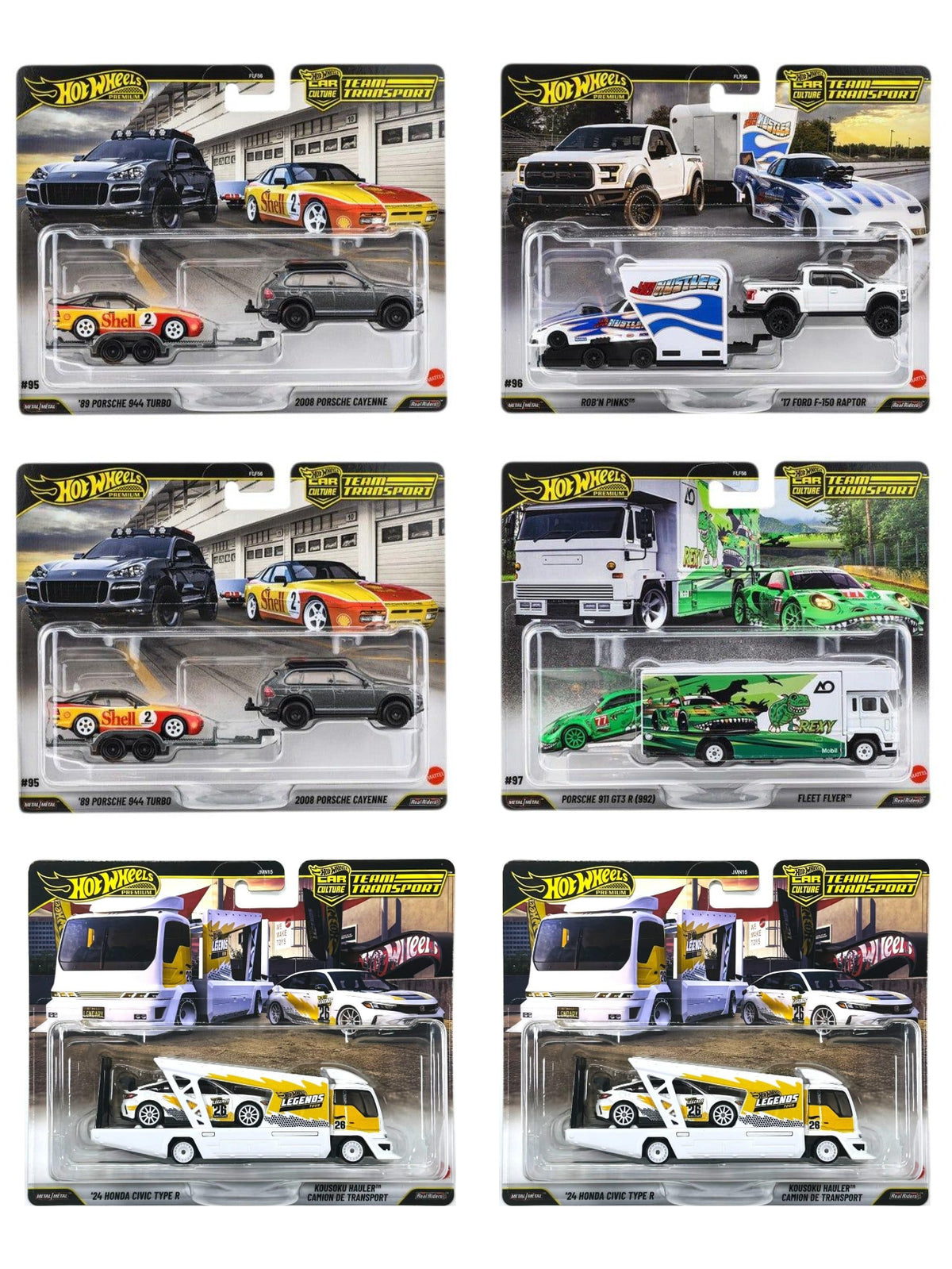 Hot Wheels Team Transport Set of 6