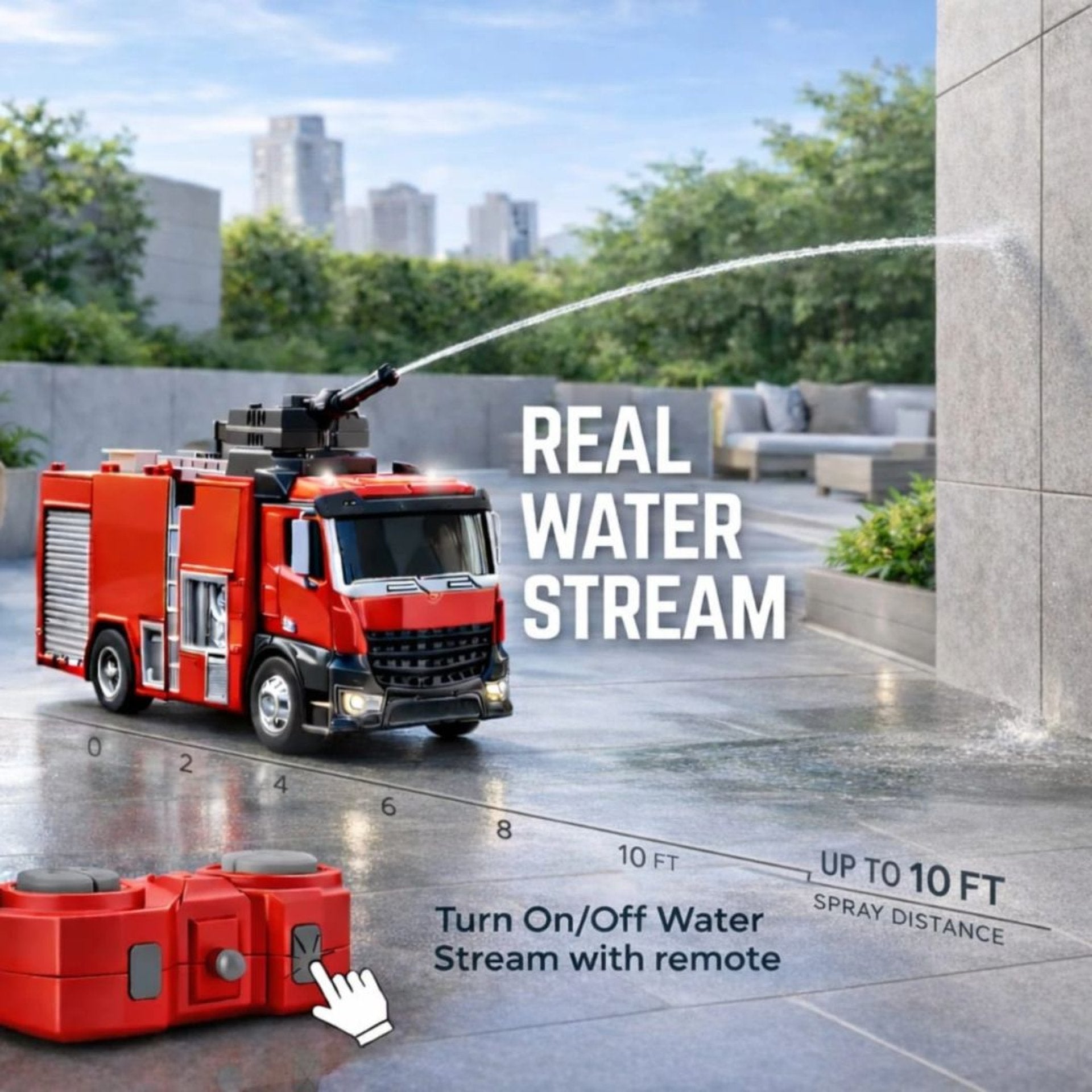 Funskool Volt Rush 1:24 Scale Hydro-X Fire Truck With Water Spray