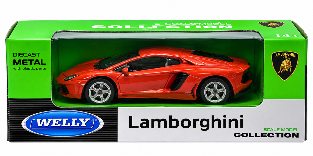 Welly: Lamborghini Aventador Coupe - Orange