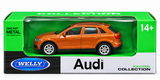 Welly 1:64 Audi Q3 diecast model car in Orange - Toy Marche