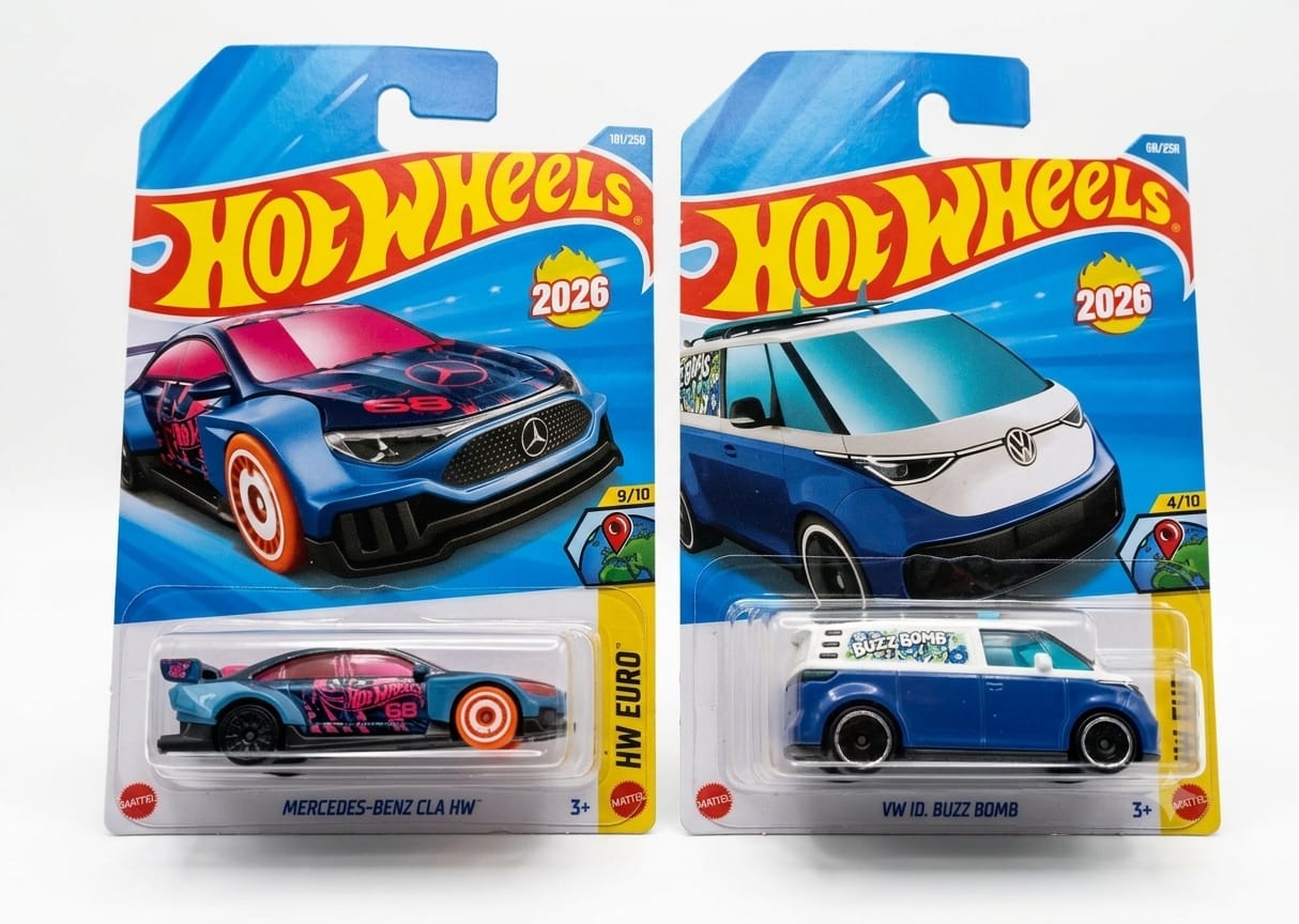 Hot Wheels Mercedes-Benz CLA HW and VW ID Buzz Bomb