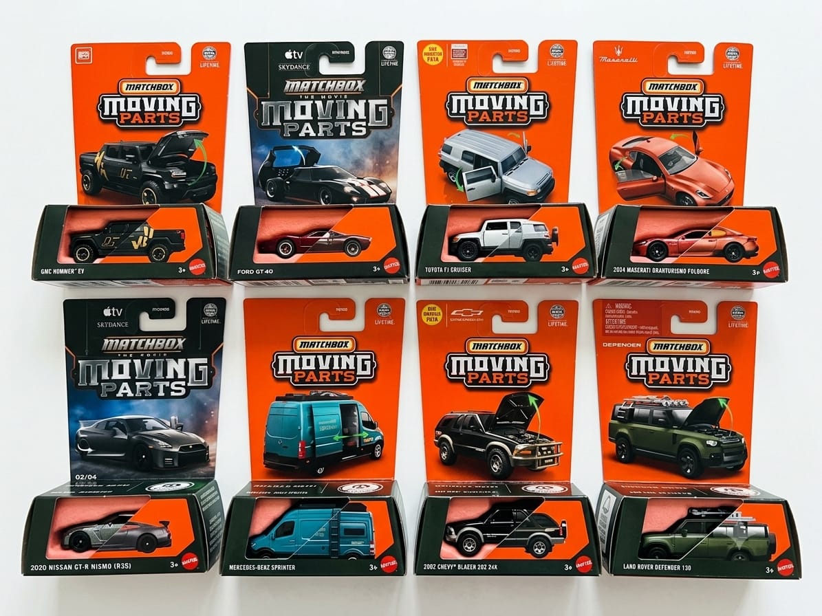 Matchbox Moving Parts  2026 - Set of 8 Cars