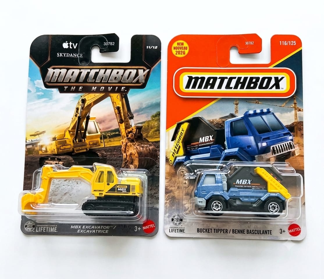 Matchbox MBX Excavator Excavatrice and Bucket Tipper / Benne Basculate