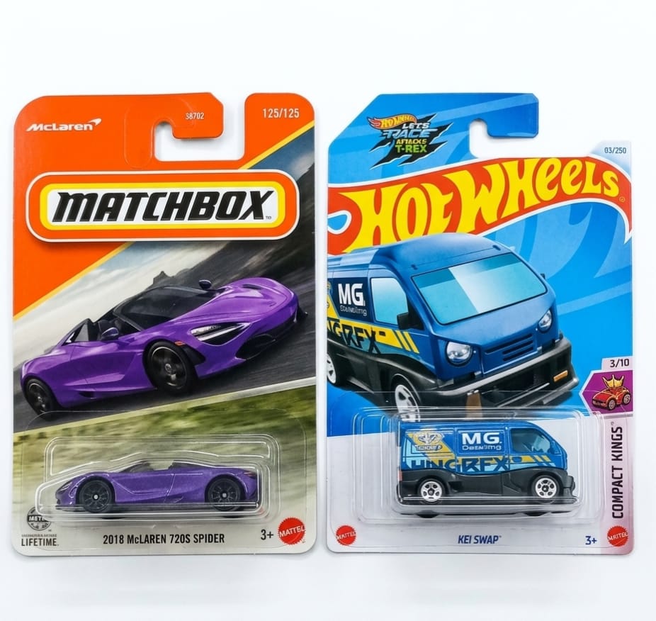 Matchbox 2019 McLaren 720S Spider and Kei Swap