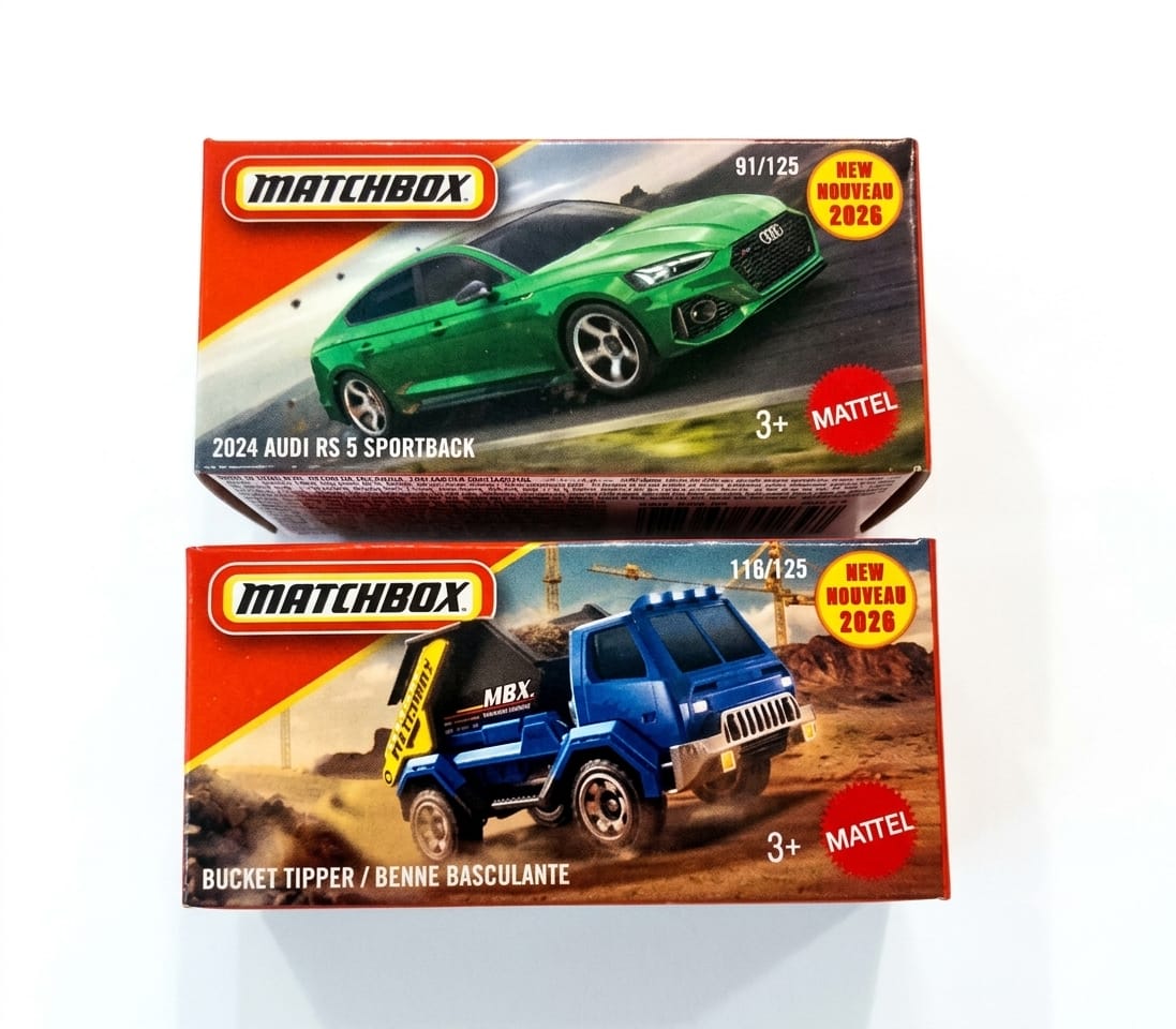 Matchbox 2024 Audi RS 5 Sportback and Bucket Tipper / Benne Basculante