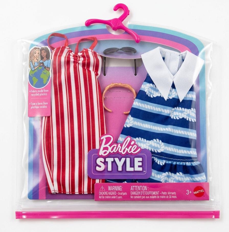 Barbie Style fachion Pack - JJN94 - Pack of 2 Clothes and Accessories for Doll Barbie