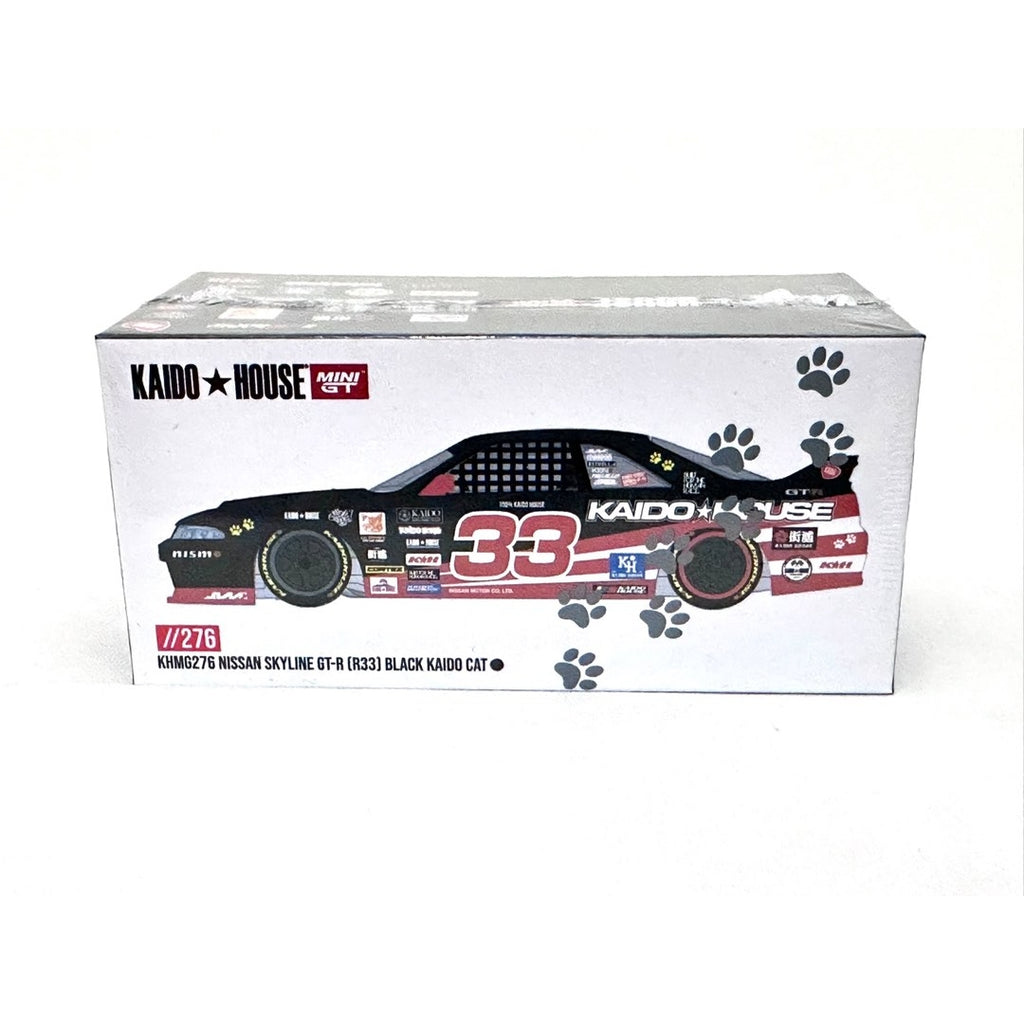 Mini GT Kaido House  276 Nissan Skyline GTR R33 Black Kaido Cat