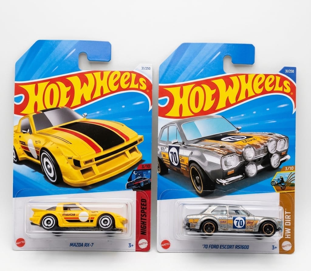 Hot Wheels Mazda RX-7 And 70 Ford Escort RS1600